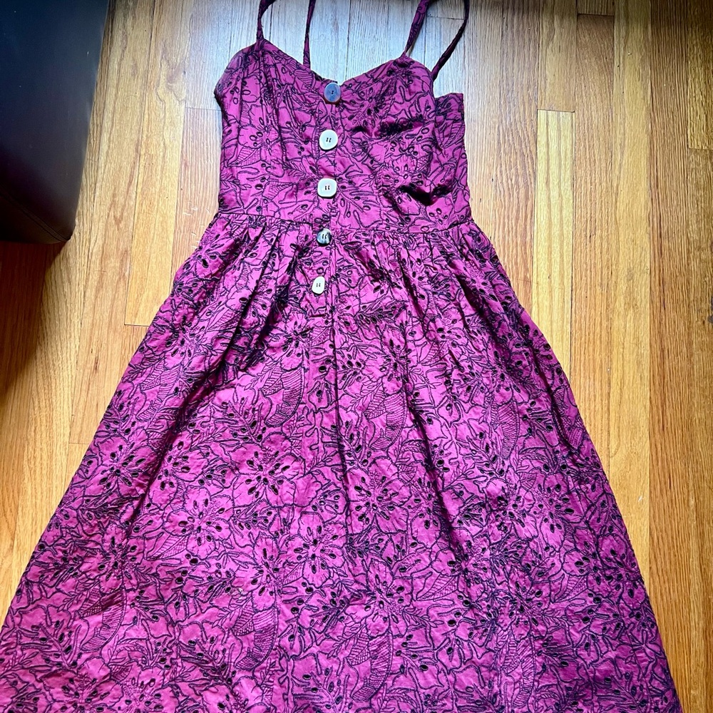 Floral Magenta/Burgundy Dress